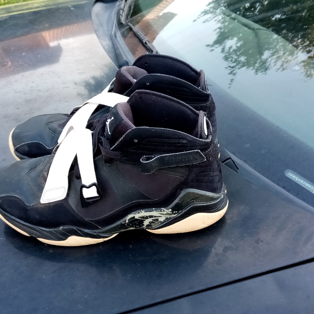 Air Jordan 8 Black Shoes Preowned